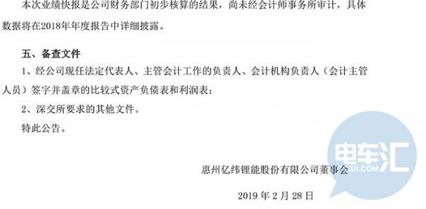 亿纬锂能、国轩高科同日发布2018年业绩快报